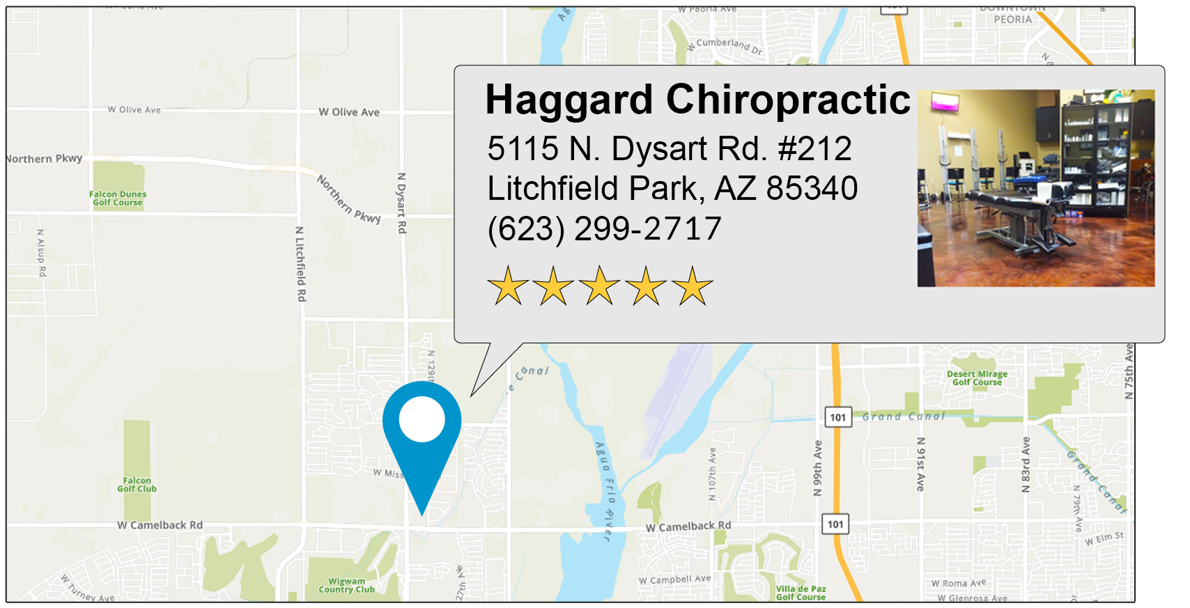 Haggard Chiropractic's Litchfield Park office location on google map