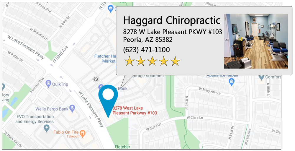 Haggard Chiropractic's Peoria office location on google map