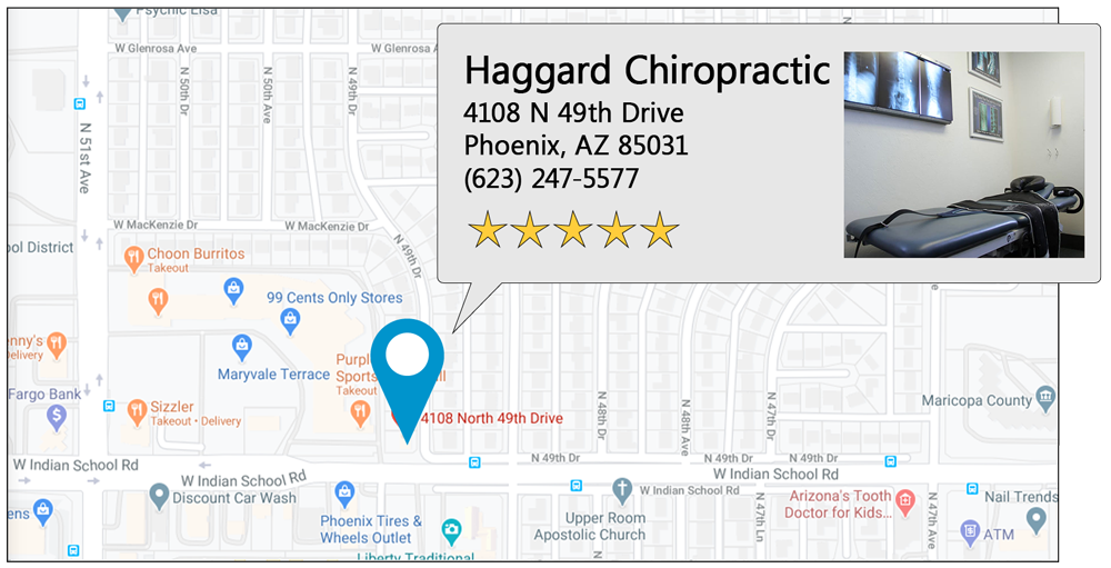 Haggard Chiropractic's Phoenix office location on google map